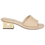 Кожаные мюли с логотипом Fendi - фото 2