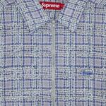 Рубашка Supreme Bouclé Zip Up Shirt, синий - фото 3