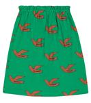 Юбка из хлопка с принтом котенка The Animals Observatory, зеленый - фото