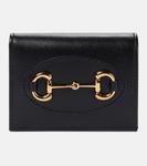 Кожаный кошелек gucci horsebit 1955 Gucci, черный - фото