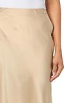 BOSS Женская атласная миди-юбка, Light Beige - фото 3