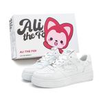 ALI THE FOX Низкие кроссовки для скейтбординга унисекс белые - фото