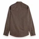 Рубашка с длинным рукавом Scotch & Soda Micro Aop Slim Fit, серый - фото 4