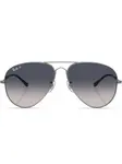 Солнцезащитные очки-авиаторы с эффектом градиента Ray-Ban, серый - фото