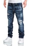 Джинсы Amaci&Sons Regular Fit Destroyed KANSAS, цвет Dunkelblau (Patches) - фото 3