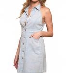 Dara джинсовое платье без рукавов с воротником Peach Love, Denim - фото 4