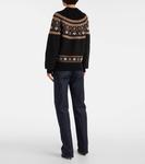 Свитер Guy Fair Isle из кашемира Khaite, Black/Camel Multi - фото 3