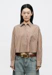 Блуза rag & bone MARIN CROPPED SHIRT, Brown - фото 3