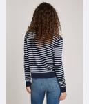 Свитер женский Tommy Jeans с v-образным вырезом, синий/белый - фото 2