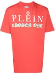 Футболка с логотипом Philipp Plein, красный - фото