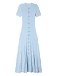 Платье миди на пуговицах Sandro, синий - фото