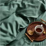 Generic Комплект постельного белья из шелка зеленого цвета - фото 5