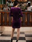 Бархатное мини-платье mela Yumi, цвет Plum - фото 4