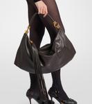 Сумка через плечо из кожи фуляр Chloé, Kohl Brown - фото 7