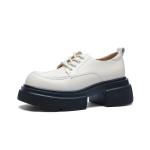 Лоферы женские белые FOXER, черные - фото