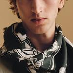 Шёлковый шарф мужской зелёный HERMES - фото 3