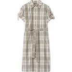 Платье в клетку Burberry, бежевый - фото