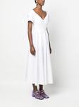 Vivetta расклешенное платье миди, белый - фото 3