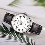 Часы CASIO Waterproof Black/ White Analog, белый - фото 2