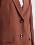 Коричневый блейзер с застежкой Miss Selfridge - фото 4