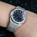 Часы Casio G-Shock Analog-Digital 2100 Series, арт. GA-2100-1A1, морозное серебро - фото 3