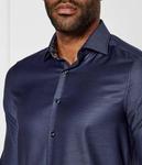 Рубашка мужская Stenströms облегающего кроя с отливом, синий - фото 4