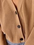 Кардиган в рубчик petite nala Whistles, кэмел - фото 4