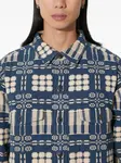 Рубашка-оверсайз с узором Corridor, синий - фото 5