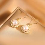 Позолоченные медные серьги для женщин ONEKISS - фото 7