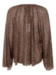 Леопардовая блузка Michael Michael Kors, коричневый - фото 2