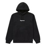 Толстовка west hollywood box logo hooded sweatshirt 'black white' Supreme, черный - фото