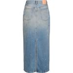 Джинсовая макси-юбка с эффектом брызг краски Acne Studios, синий - фото 3