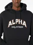 Толстовка с логотипом аркой Alpha Industries, черный - фото 5