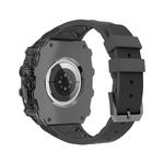 HUALIMEI Часы Strap Huawei Compatibility FKM Fluoroelastomer Material, Black + black belt - фото 8