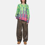 Праздничный свитер унисекс Stussy, зеленый - фото 3