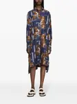 Платье миди Tape с узором Henrik Vibskov, синий - фото 2