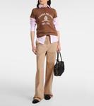 Футболка из хлопкового джерси с логотипом Prada, Tabacco - фото 2