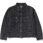 A BATHING APE Куртка джинсовая бомбер, Black - фото