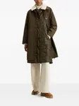 Пуховик с меховым воротником WOOLRICH, зеленый - фото 2