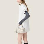 Хлопковое джерси платье MIU MIU, белый - фото 5