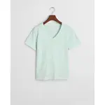 Футболка Gant 4200867 short sleeve v neck, зеленый - фото 3