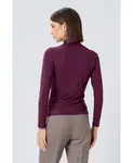 Облегающий свитер с высоким воротником Kocca, фиолетовый - фото 4