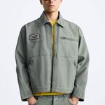 Куртка Zara Oversized With Patch, серый - фото 2