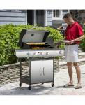 Газовый гриль Cowsar 3-Burner Propane Gas Grill с мощностью 34 000 BTU, серебристый - фото 6