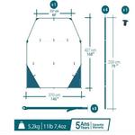 Магазин Decathlon, уличная штора, маркиза QUNC, белая штора цвета слоновой кости, большие размеры (подходит для 8-10 человек) 2963443 - фото 2