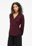 Блуза VILA Blouse, Fig/Bordeaux - фото
