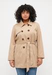 Пальто-тренч CARVALERIE  ONLY Carmakoma, бежевый - фото