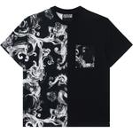 Футболка Couture Baroque с принтом VERSACE JEANS, черный - фото