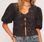 Топ Roxana в черном цвете Heartloom, черный - фото 3