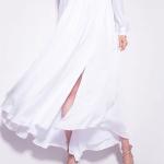 Женское белое платье с длинными рукавами PINKO - фото 7